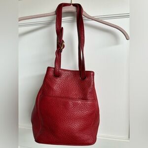 1998 Coach Sonoma Bucket Bag Red Pebble Leather